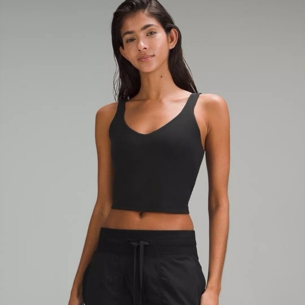 LULULEMON Women’s Align Tank Top Black Size: 2 Cropped Sports Bra No Pads - Picture 1 of 10